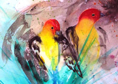 Tanagers (detail)